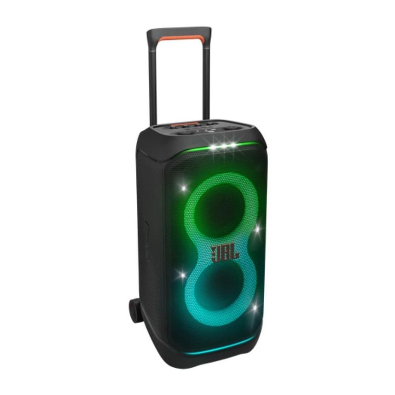 Parlante de torre JBL PartyBox Stage 320 Bluetooth 5.4 IPX4 con asa de transporte