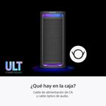 Parlante de torre Sony Ult Tower 9AC Bluetooth 5.3 karaoke contenido de caja