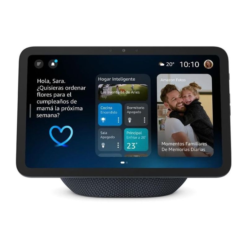 Amazon Echo Show 8 4ta Gen 8.7 Alexa audio espacial negro frontal