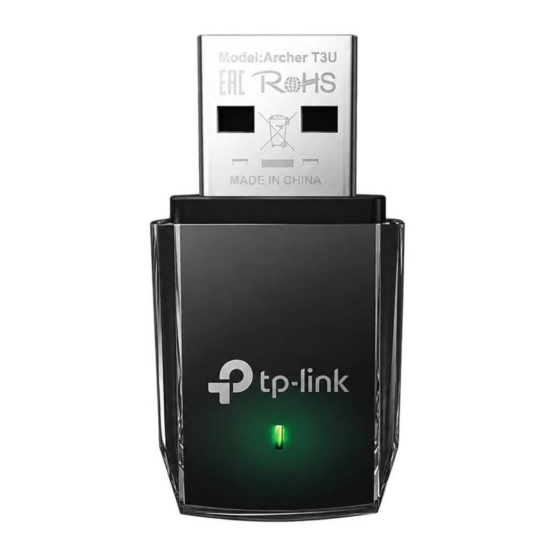 Adaptador USB TP-Link Archer T3U Wi-Fi 5 negro frontal