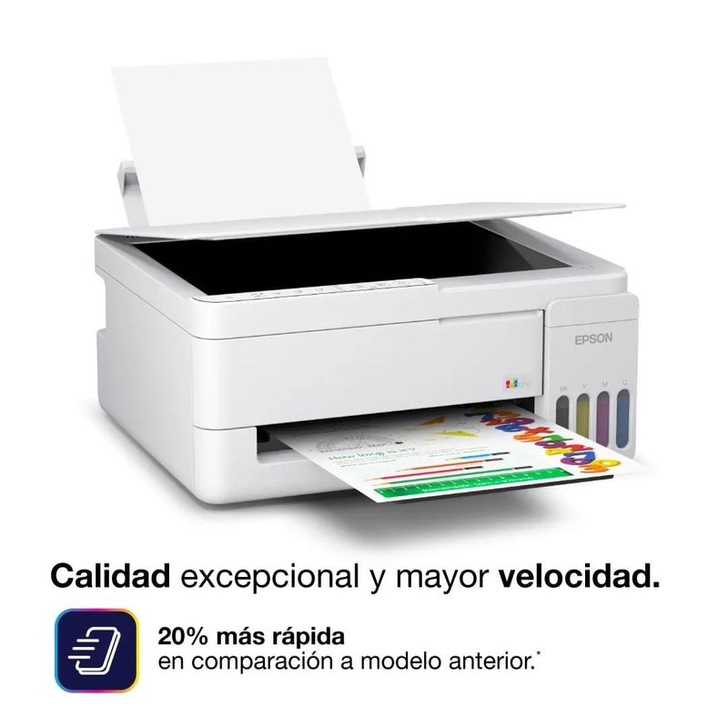 Impresora multifuncional Epson EcoTank L3352 Wi-Fi, blanca conectividad