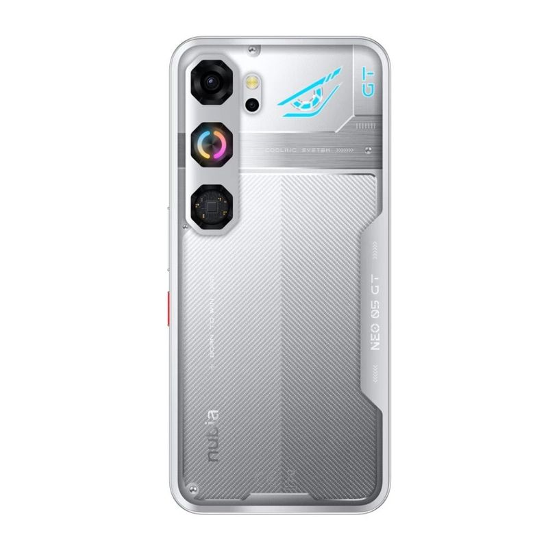 Celular ZTE Nubia Neo 5 GT 5G 256 GB 8 GB RAM plateado posterior