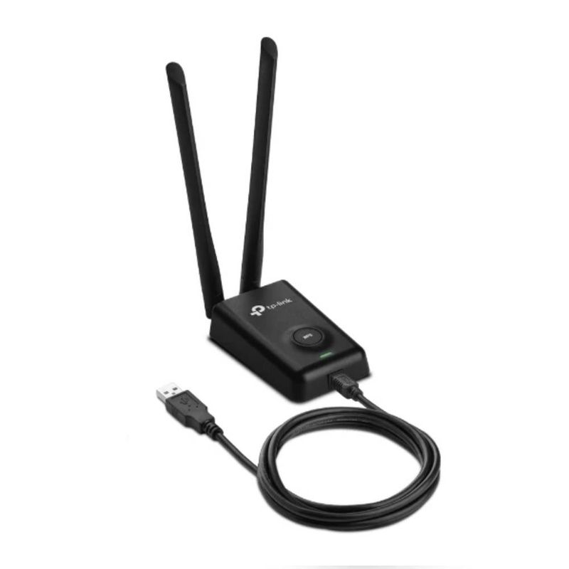 Adaptador USB Wi-Fi TP-Link TL-WN8200ND 300Mbps negro frontal oblicuo