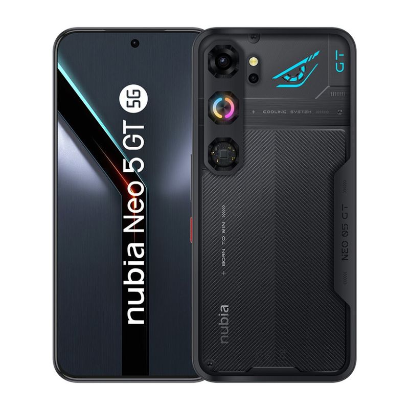 Celular ZTE Nubia Neo 5 GT 5G 256 GB 8 GB RAM negro frontal