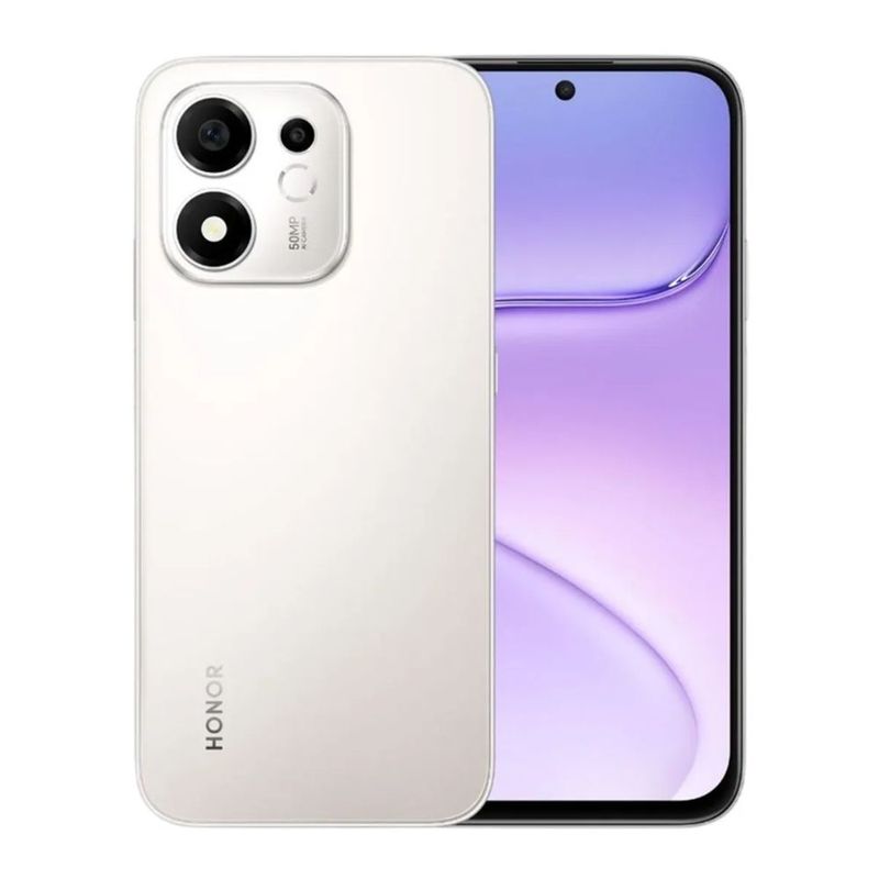 Celular Honor 600 Smart 5G 256 GB 6 GB RAM 8100 mAh plata frontal