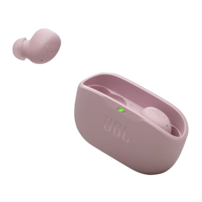 Audífonos JBL Wave Buds 2 in ear Bluetooth 5.3 ANC rosa frontal oblicuo