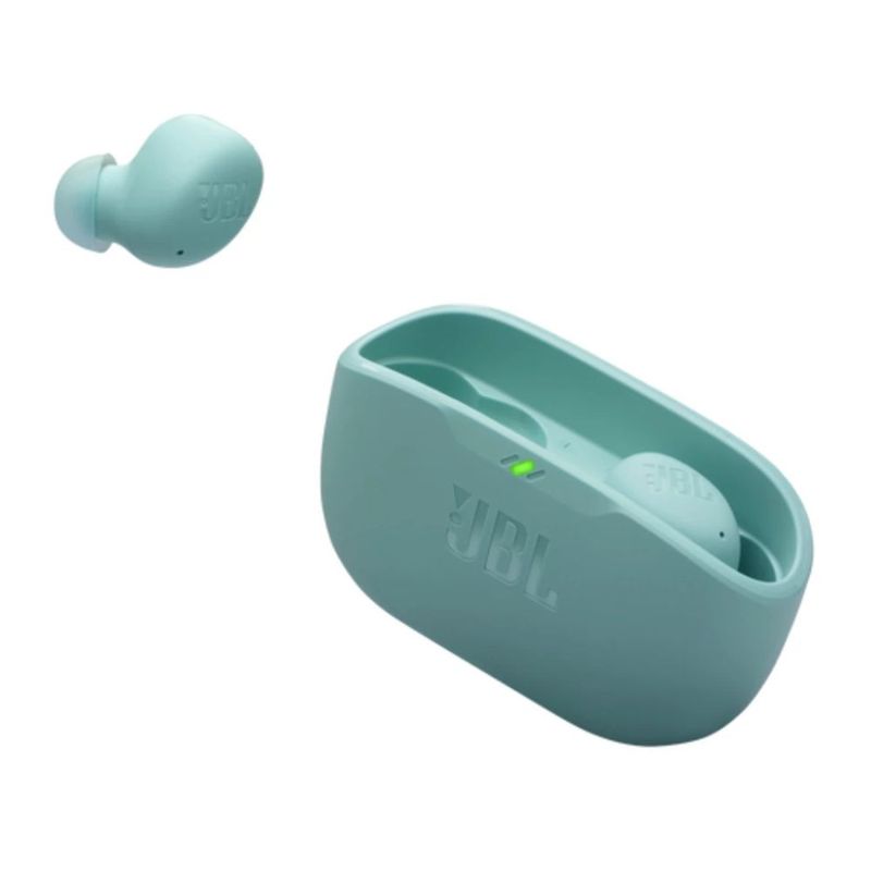 Audífonos JBL Wave Buds 2 in ear Bluetooth 5.3 ANC verde frontal oblicuo