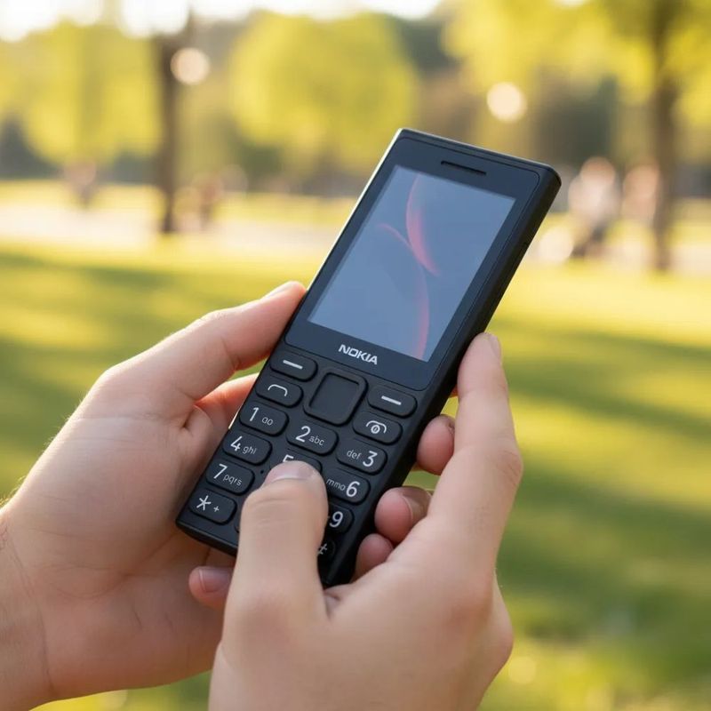 Celular Nokia 105 4G 128 MB 48 MB RAM Dual SIM negro pantalla IPS LCD