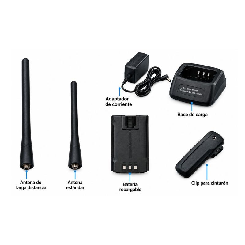 Radio Kenwood TK-3000 UHF 4 W 16 canales IP54 negro contenido de caja