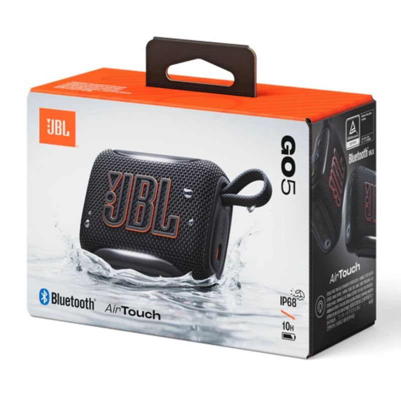 Parlante JBL GO 5 Bluetooth 6.0 4.8 W RMS IP68 negro caja