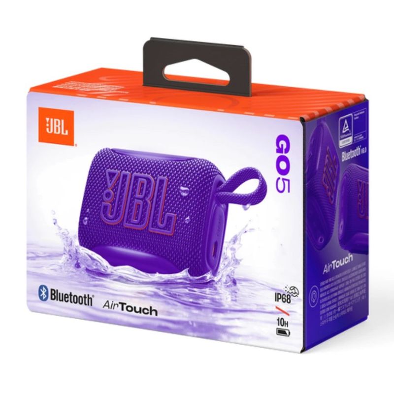 Parlante JBL GO 5 Bluetooth 6.0 4.8 W RMS IP68 púrpura caja