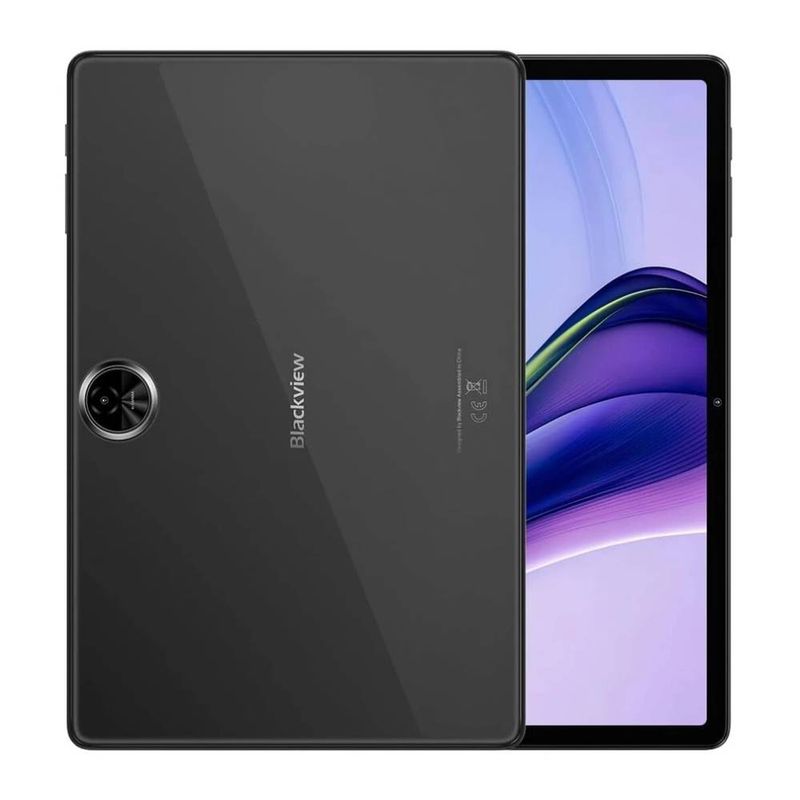 Tablet Blackview Zeno 5 11" 128GB 4G LTE gris oscuro frontal y dorsal