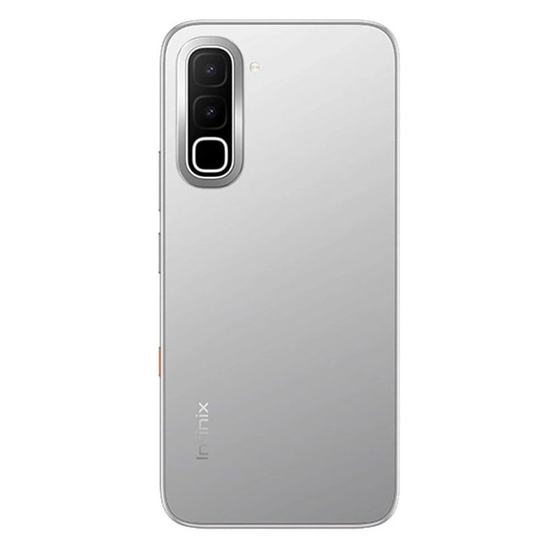 Celular Infinix Hot 70 4G, 256 GB y 4 GB RAM, color plateado  dorsal