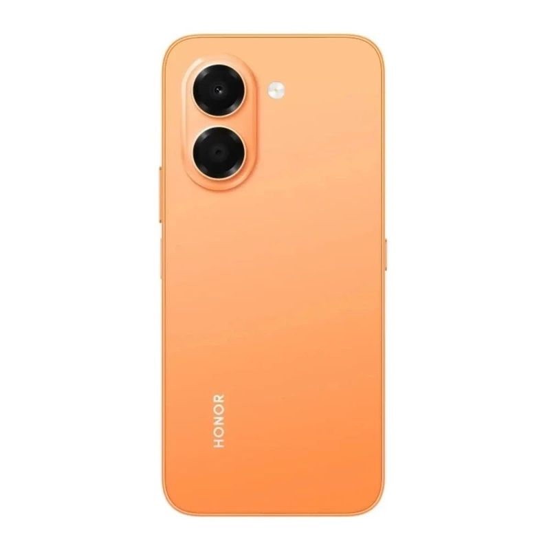 Celular Honor X7e 4G 256 GB 6 GB RAM 7500 mAh naranja posterior