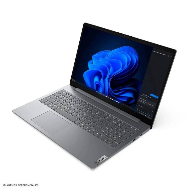 Laptop Lenovo V15 Core i3 8GB RAM 256GB SSD gris frontal oblicuo