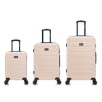 Set de 3 maletas de viaje InUSA Trend, 10, 15 y 23 kg, arena frontal