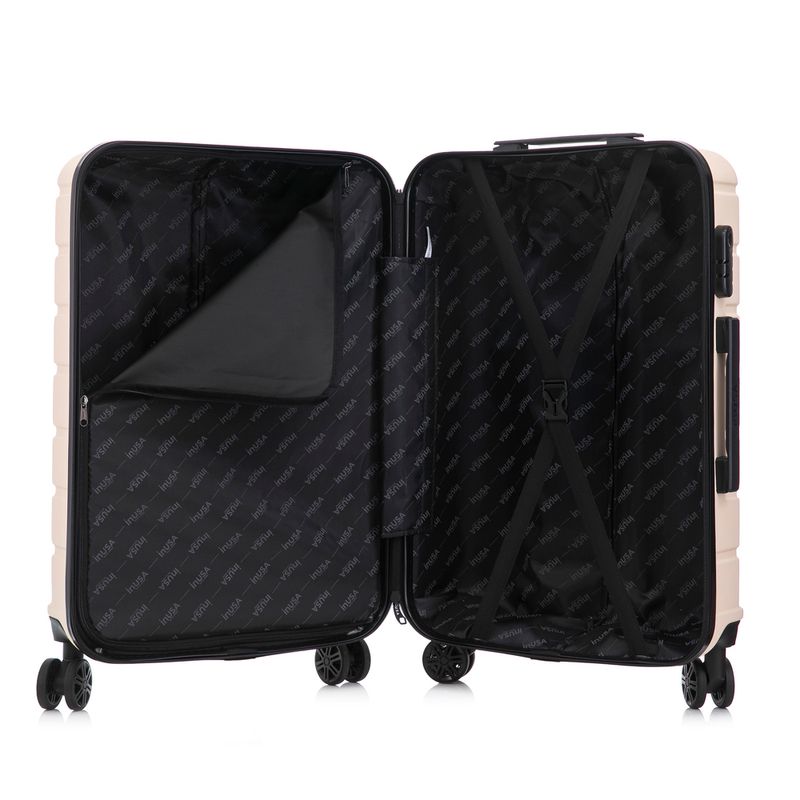 Set de 3 maletas de viaje InUSA Trend, 10, 15 y 23 kg, arena capacidad