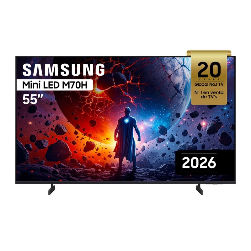 Smart TV Samsung 55 pulgadas MiniLED M70H 2026 frontal