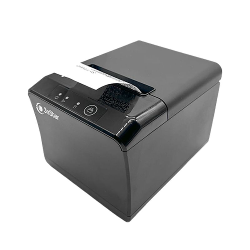 Ticketera térmica 3nstar RPT004 USB y Ethernet, 80 mm, negro diagonal