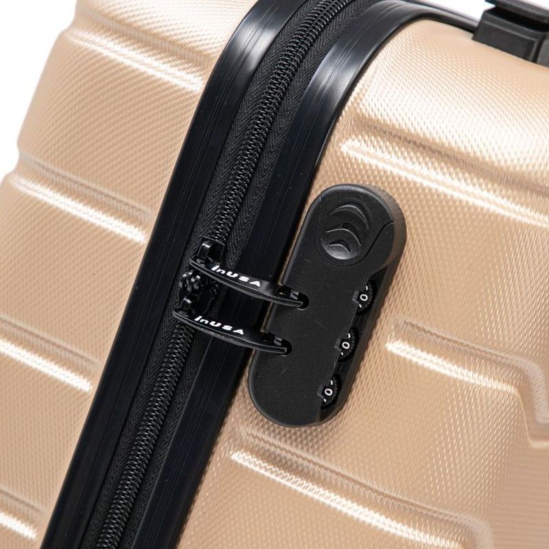 Maleta de cabina InUSA Trend 47 cm 10 kg ABS 360° champagne combinación 3 dígitos
