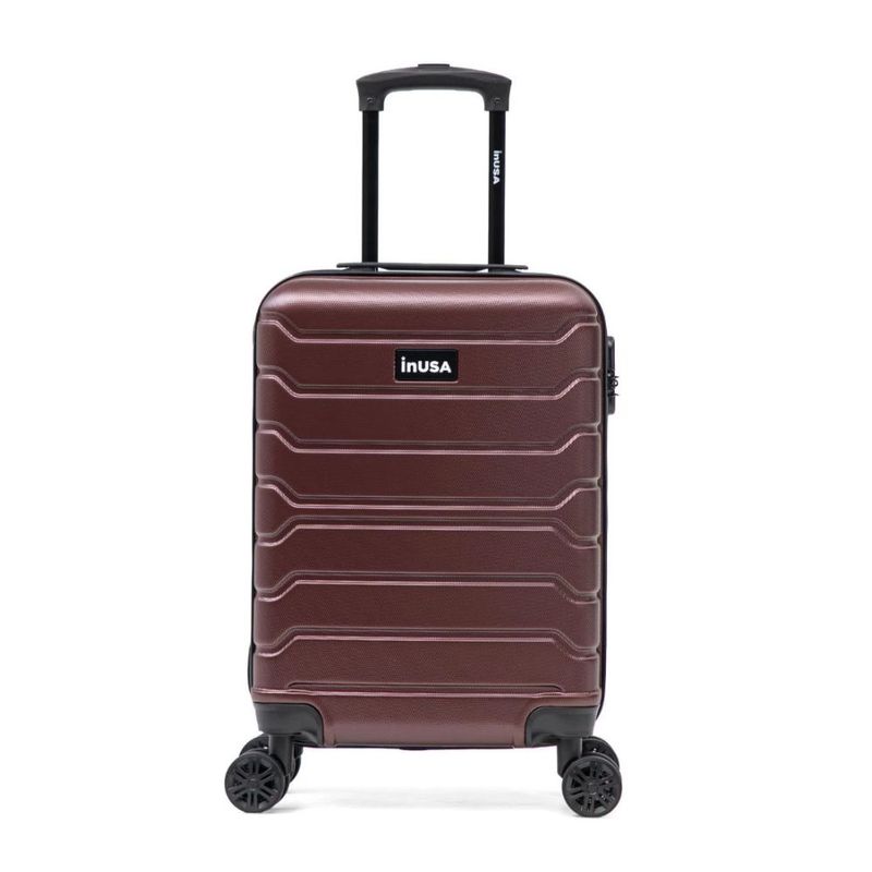 Maleta de cabina InUSA Trend 47 cm 10 kg ABS 360° vino frontal