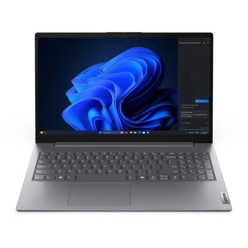 Laptop Lenovo V15 15.6" Ryzen 3 8GB 512GB SSD FreeDOS gris frontal