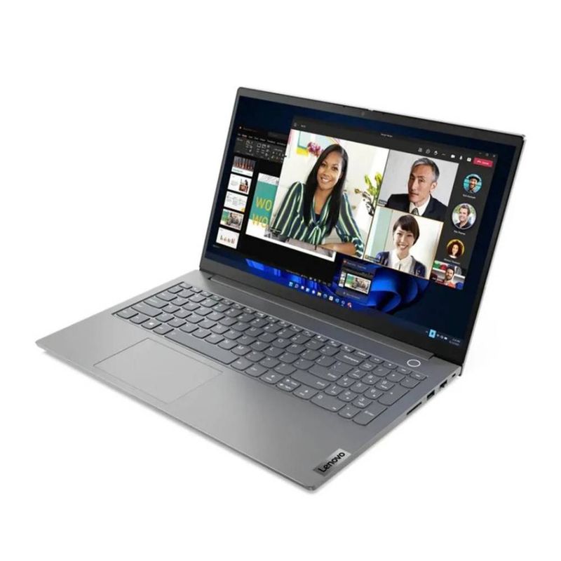 Laptop Lenovo V15 15.6" Ryzen 3 8GB 512GB SSD FreeDOS gris frontal oblicuo