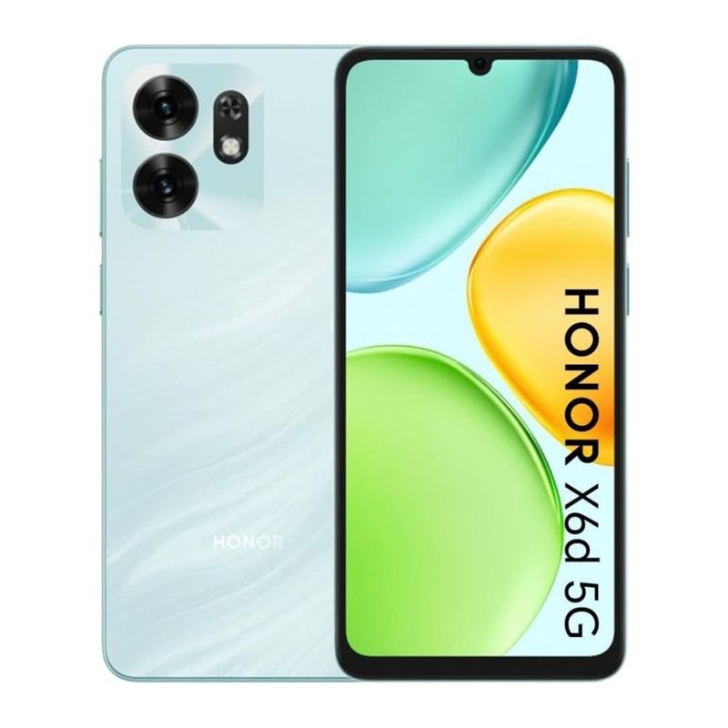 Celular Honor X6D 5G 256 GB 4 GB RAM 5300 mAh cyan frontal