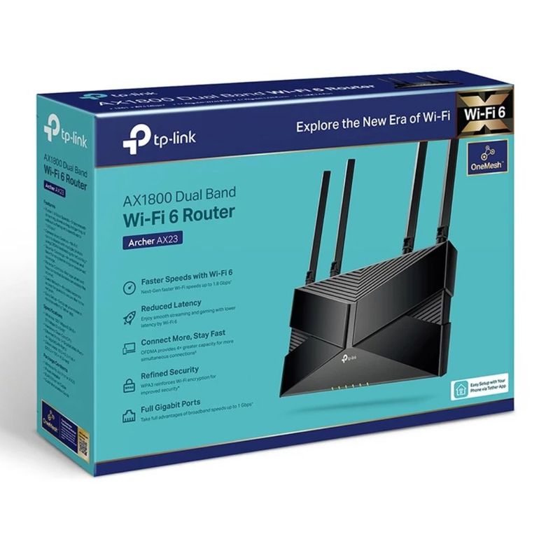 Router TP-Link Archer AX23 Wi-Fi 6 1800 Mbps doble banda caja