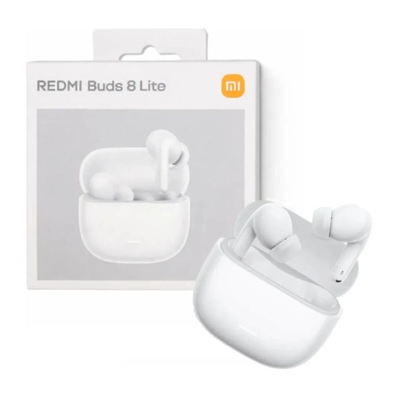 Audífonos Xiaomi Buds 8 Lite Bluetooth 5.4 ANC blanco caja