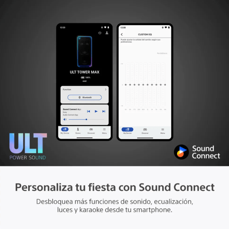 Parlante de torre Sony Ult Tower Max 2150 W Bluetooth 5.3 sound connect