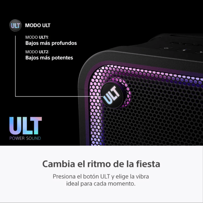 Parlante de torre Sony Ult Tower 5 300 W Bluetooth 5.3 botón ULT