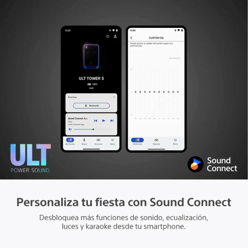 Parlante de torre Sony Ult Tower 5 300 W Bluetooth 5.3 sound connect