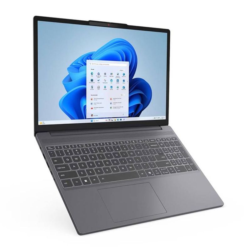 Laptop Lenovo IdeaPad Slim 3 i5 8GB 512GB Windows 11 gris frontal oblicuo