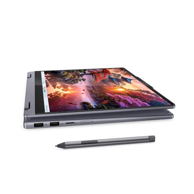 Laptop Lenovo convertible de 14" con Ryzen AI 7 y lateral