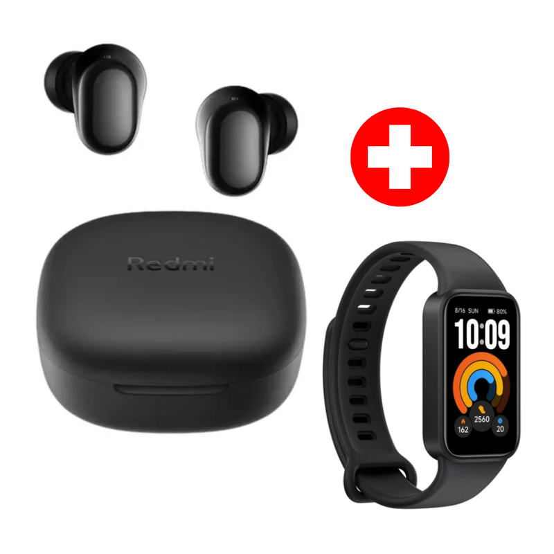 Audífonos Xiaomi Buds 6 Play Bluetooth 5.4 y smart band 11 negro frontal