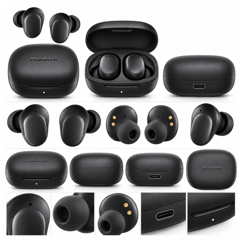 Audífonos Xiaomi Buds 6 Play Bluetooth 5.4 y smart band 11 negro detalles