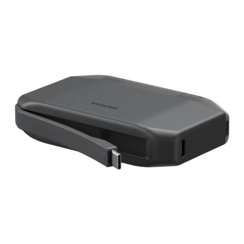 Caja de Carga Rápida Insta360 X6 para 2 Baterías negro lateral