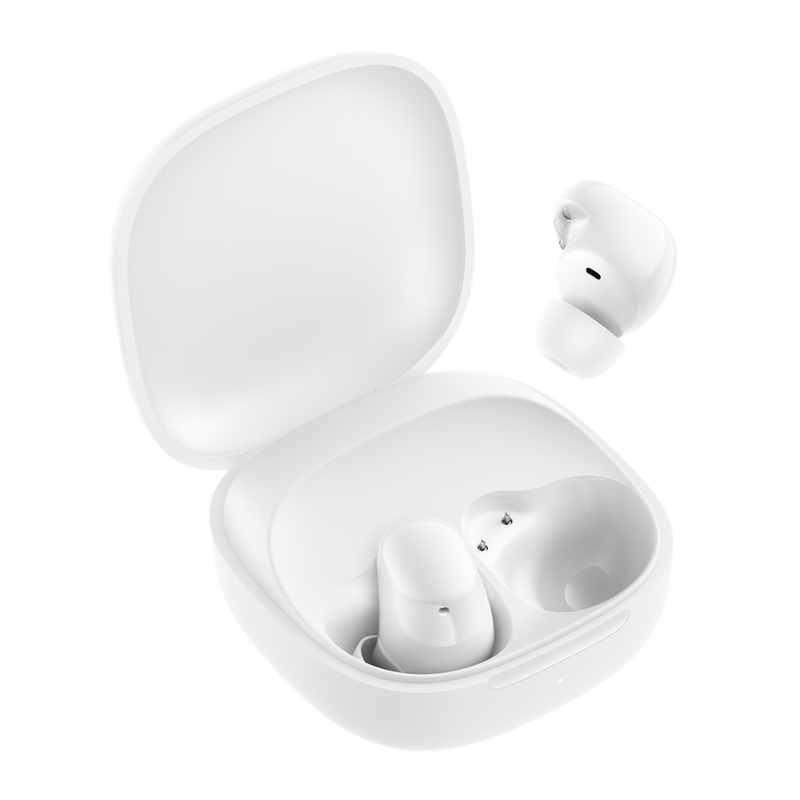 Audífonos Xiaomi Buds 6 Play y smart band 11 blanco estuche de carga