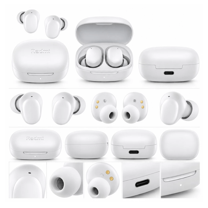 Audífonos Xiaomi Buds 6 Play y smart band 11 blanco detalles