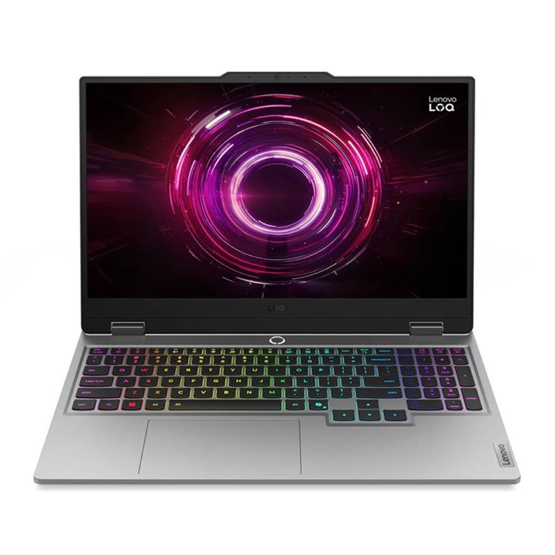 Laptop Lenovo LOQ 15AHP10 Ryzen 7 RTX 5050 16GB 512GB gris frontal