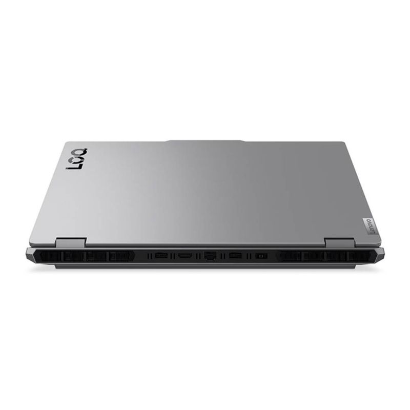 Laptop Lenovo LOQ 15AHP10 Ryzen 7 RTX 5050 16GB 512GB gris frontal cerrado