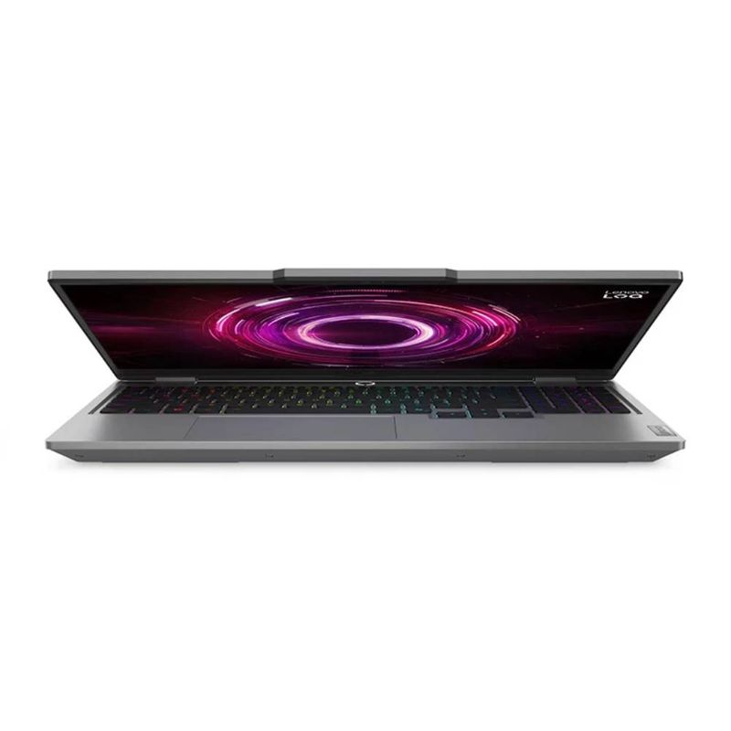 Laptop Lenovo LOQ Ryzen 7 RTX 5050 16GB 512GB gris frontal semicerrado