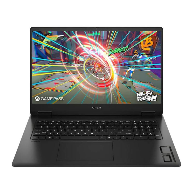 Laptop HP Omen 17 Ryzen AI 9 RTX 5060 32GB 1TB negro frontal
