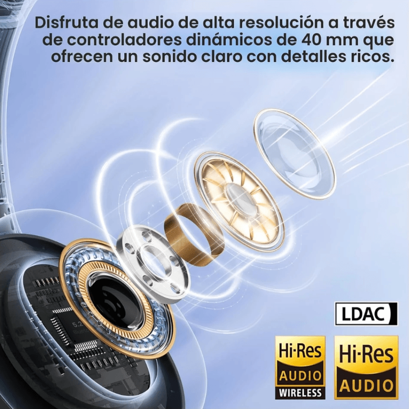 Audífonos Haylou S35 ANC over ear 60 horas negro 40mm
