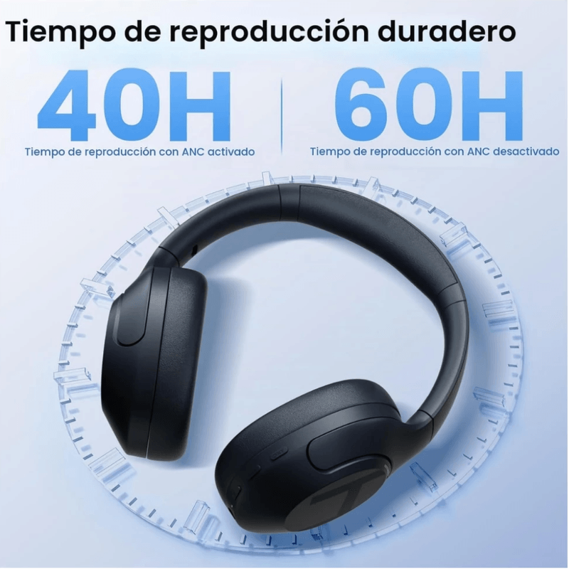 Audífonos Haylou S35 ANC over ear 60 horas tiempo de reproducción