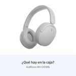 Audífonos Sony WH-CH730N ANC hasta 75 horas blanco contenido de caja