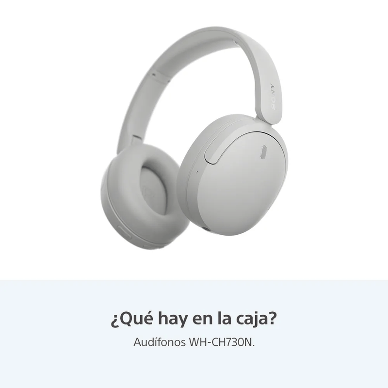 Audífonos Sony WH-CH730N ANC hasta 75 horas blanco contenido de caja