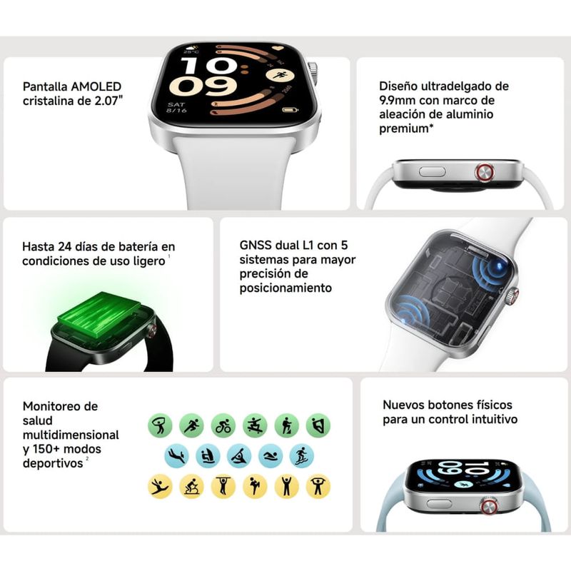 Redmi Watch 6 negro: llamadas Bluetooth y GPS integrado características
