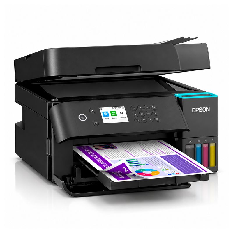 Impresora Epson EcoTank L6370 multifuncional Wi-Fi frontal oblicuo 2